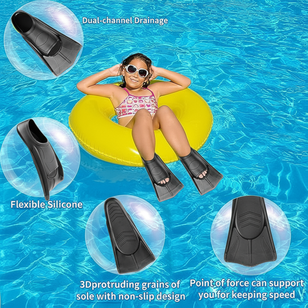Silicone Fins Swim Training Sn - Swim Fin Short Blade review and price