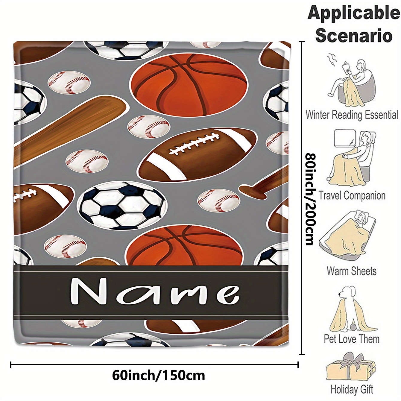 1 Custom name blanket sports e - Sports Equipment And Names review and price