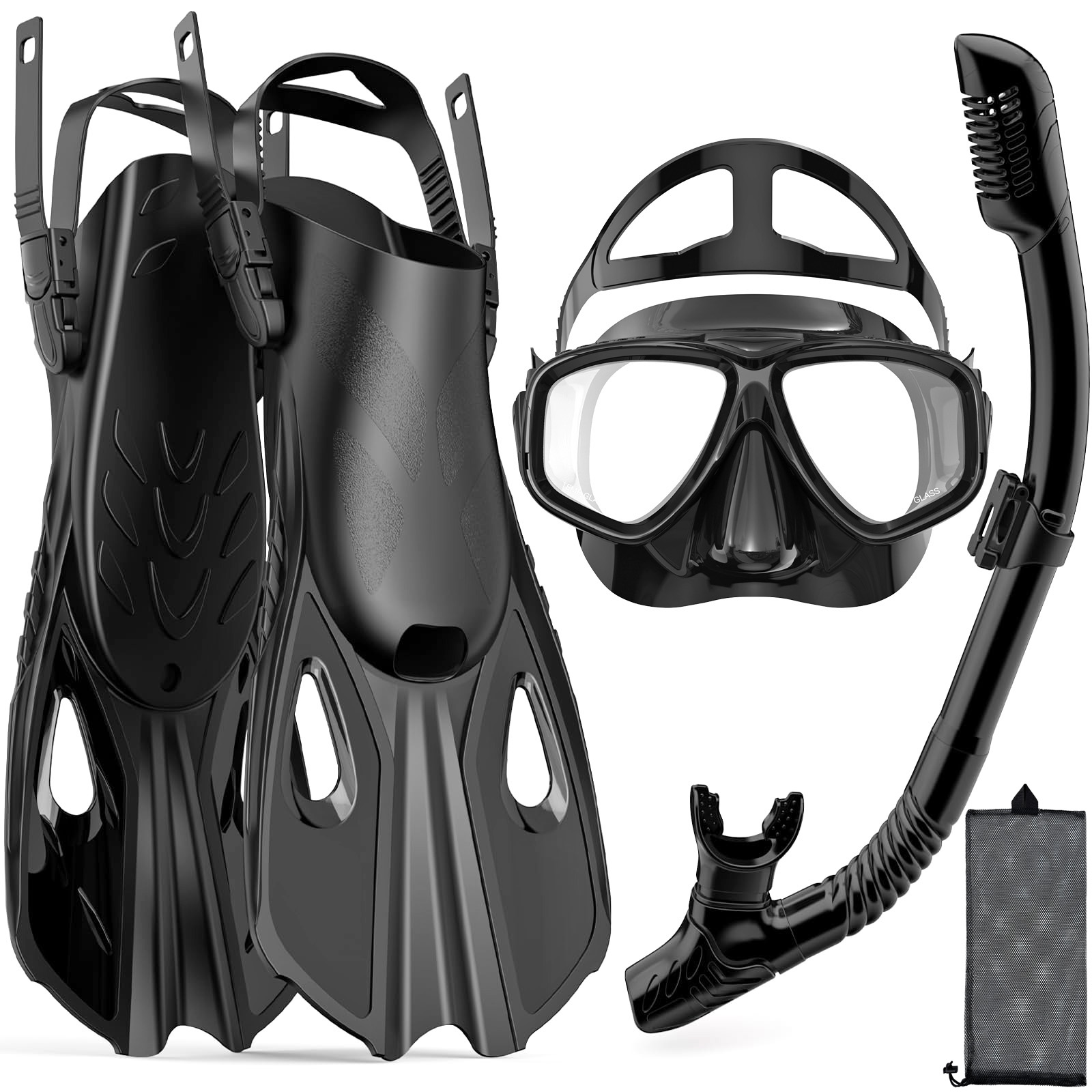Mask Fins Snorkel Set 4 in 1 P - Swim Fin Short Blade review and price