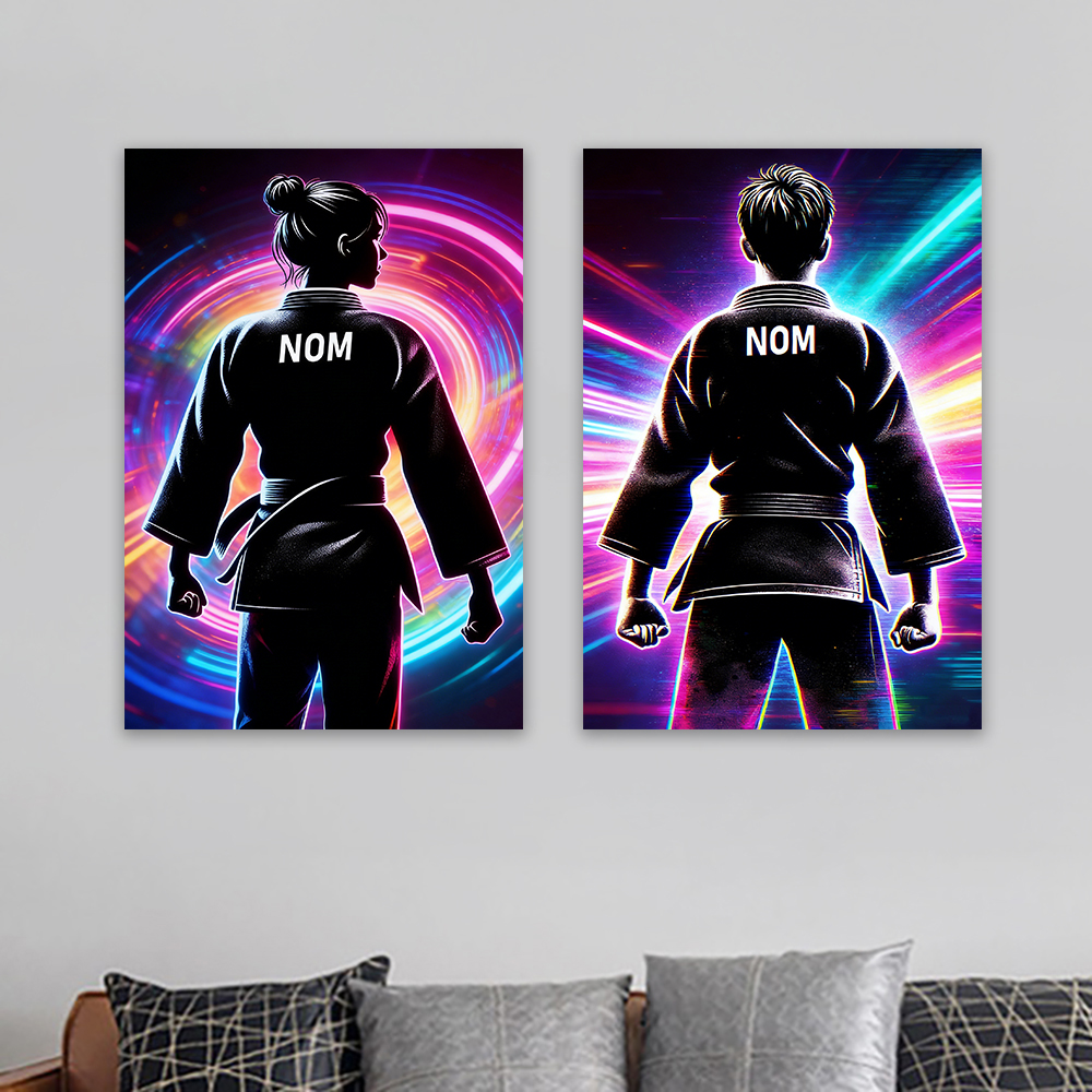 Colorful Personalized Man Judo - Sports Equipment Poster review and price