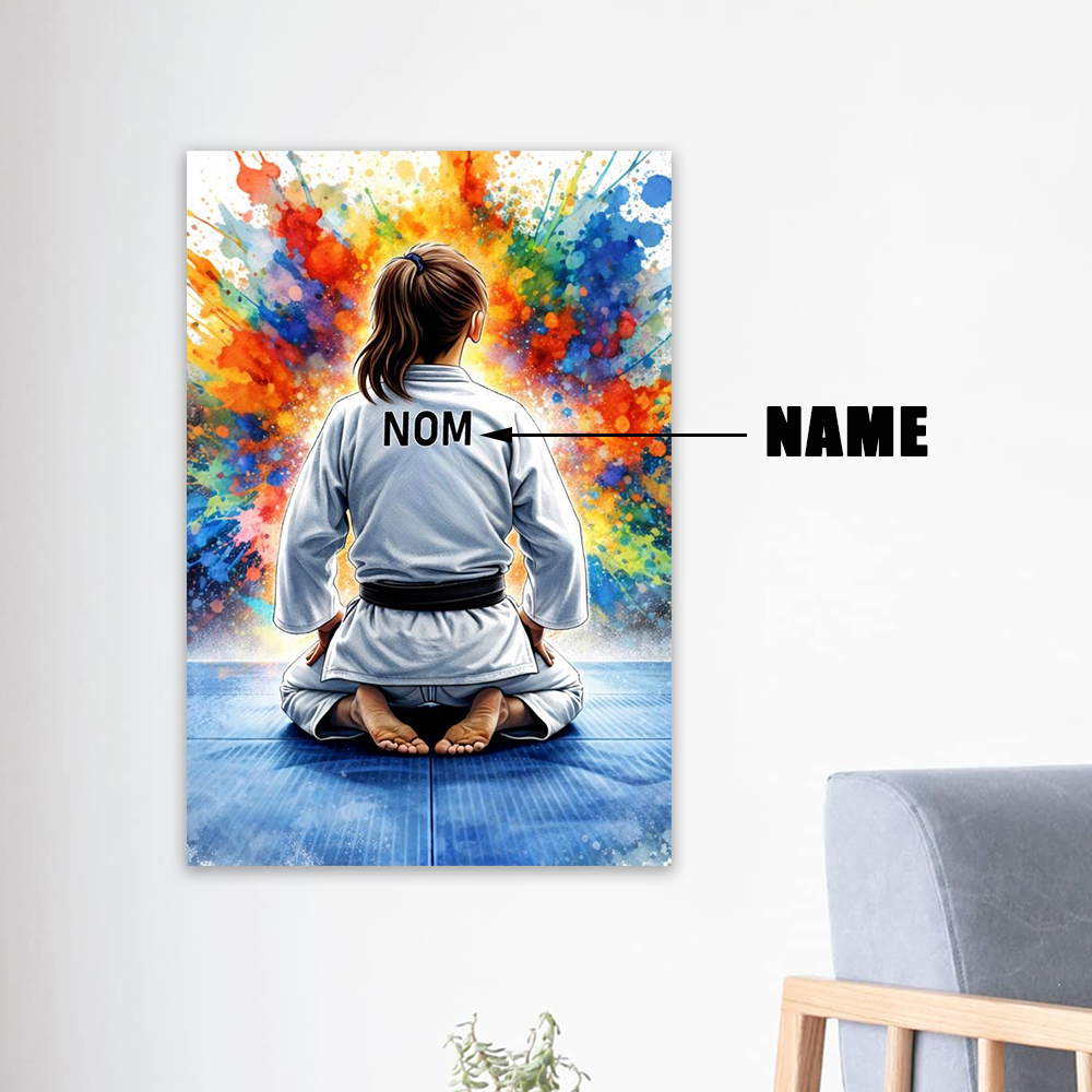 Colorful Personalized Man Judo - Sports Equipment Poster review and price