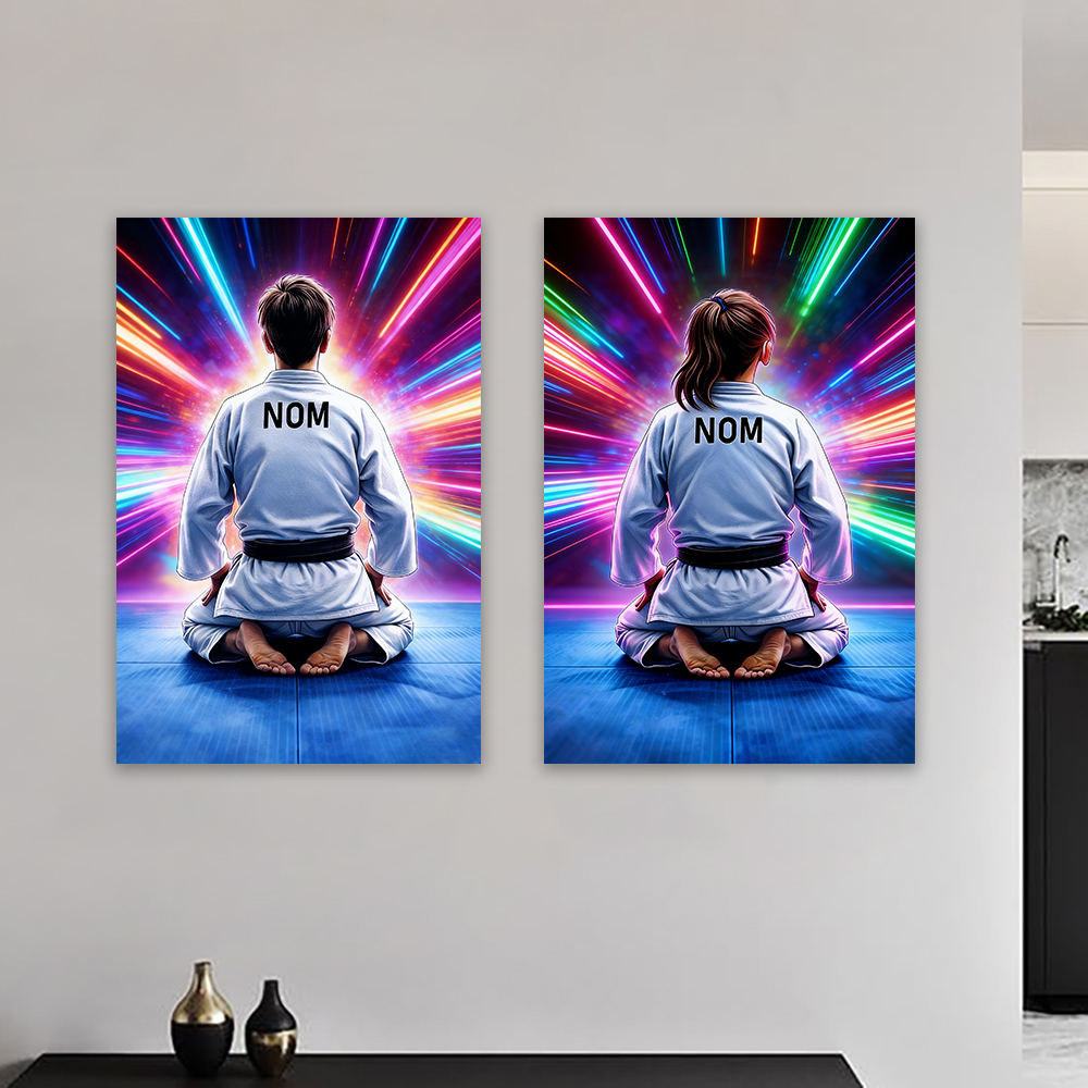 Colorful Personalized Man Judo - Sports Equipment Poster review and price