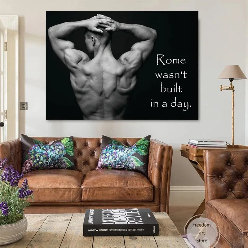 Gym Motivation Muscle Man Body - Sports Equipment Poster review and price