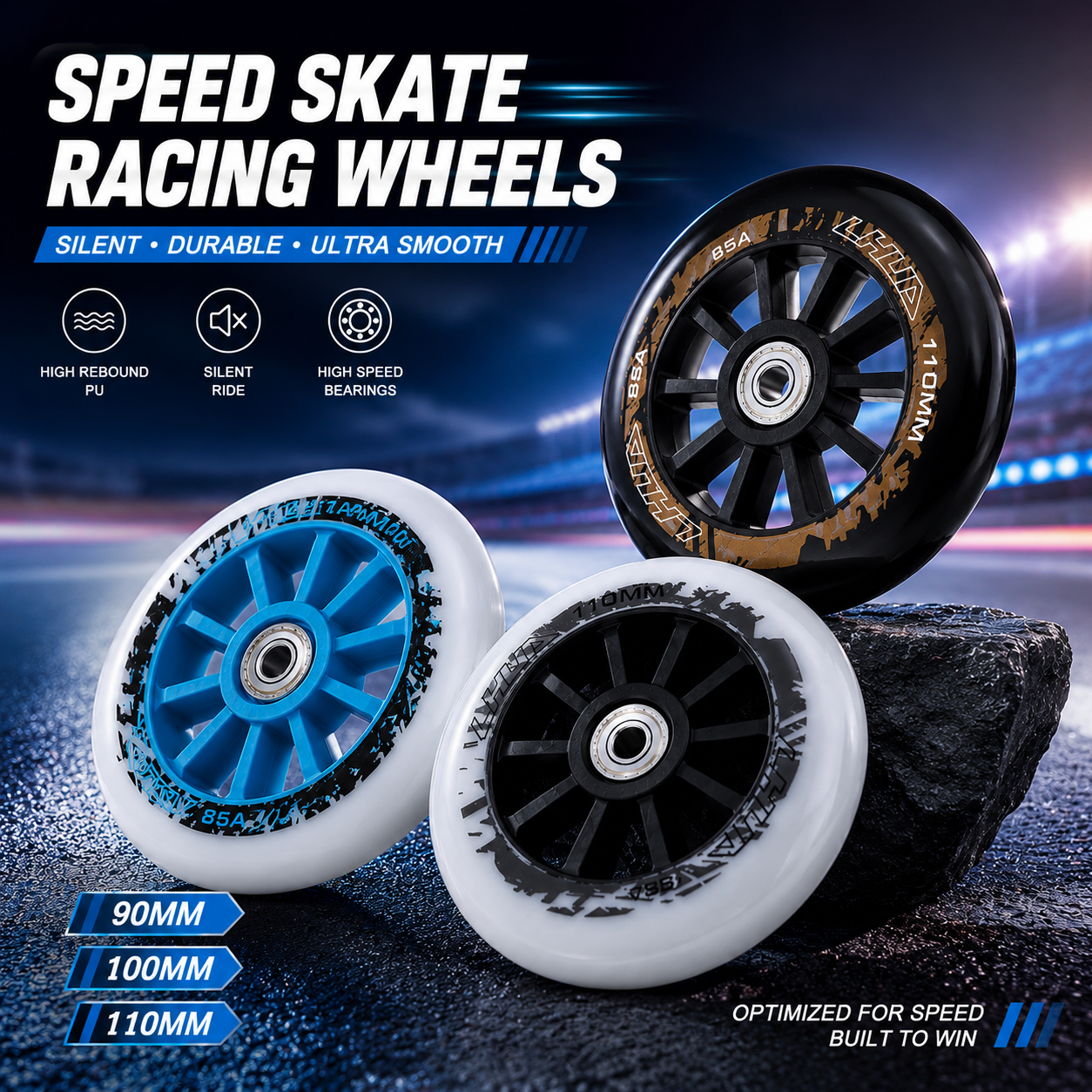 Inline Speed Skate Wheels 90/1 - Roller Skate Inline review and price