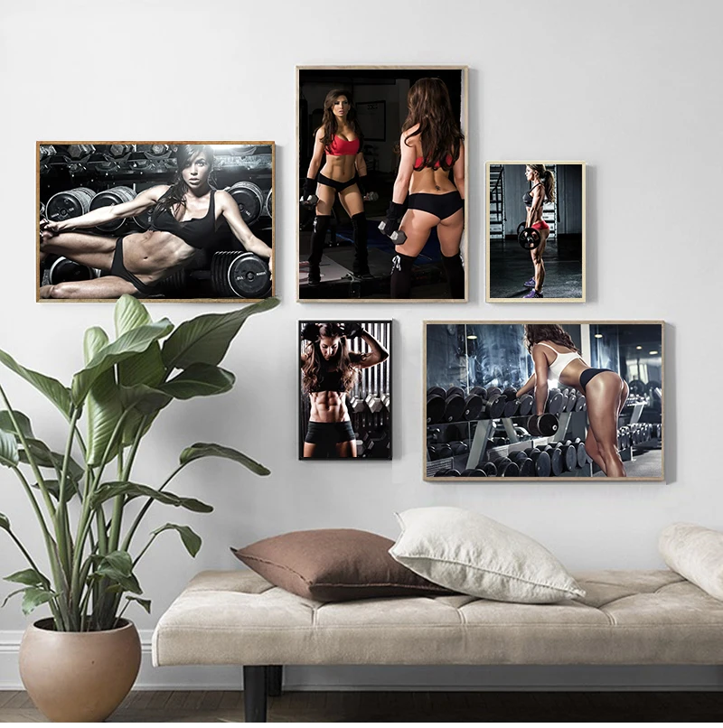 Sexy Women Fitness Bodybuildin - Sports Equipment Poster review and price