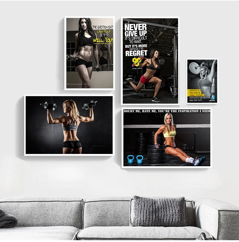 Sexy Women Fitness Bodybuildin - Sports Equipment Poster review and price