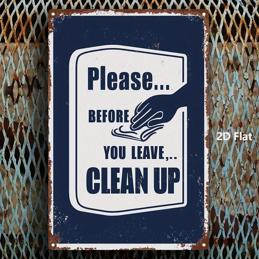 Metal Sign Please Clean Up Bef - Sports Equipment Poster review and price